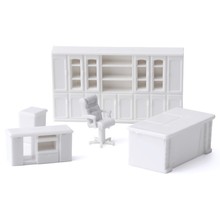 手工家具沙盘模型材料剖面户型沙发桌椅套装展柜白色1:50