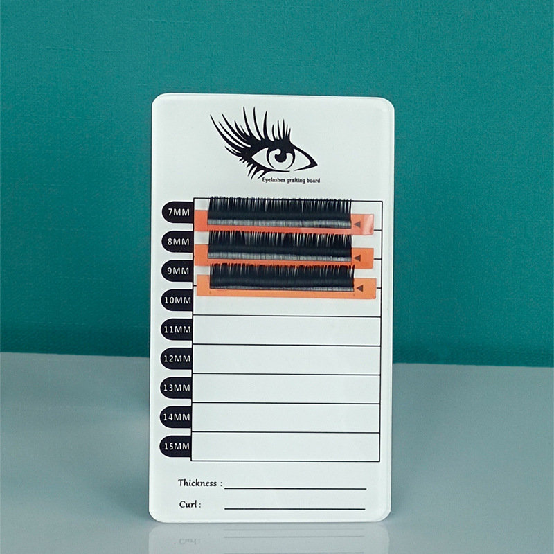批发升级款双层亚克力睫毛刻度板美睫睫毛板取毛开花台睫毛展示板