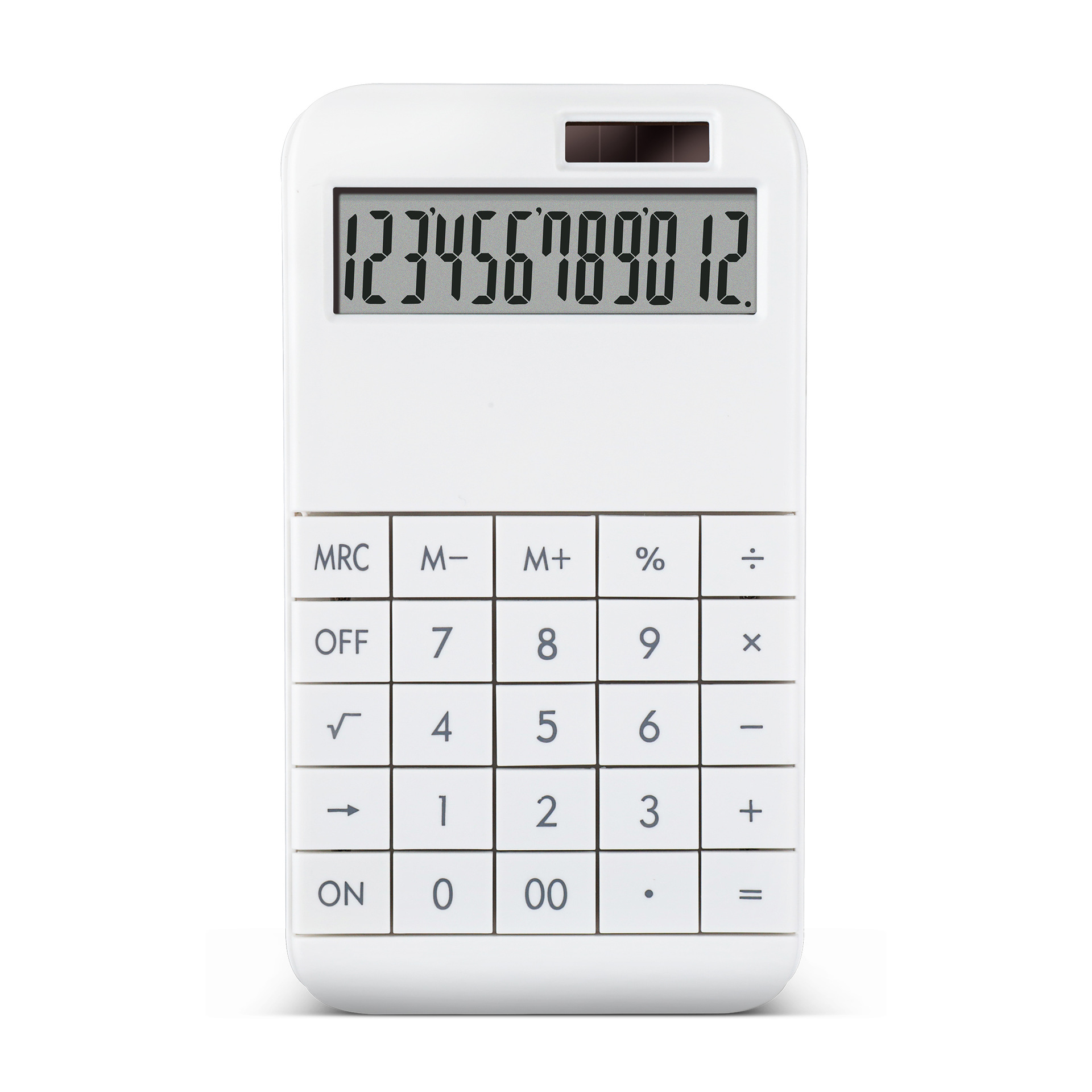 Calculator Good-looking Office Dedicated Real Solar 12-Digit Large Screen Display Carmine Color Computer