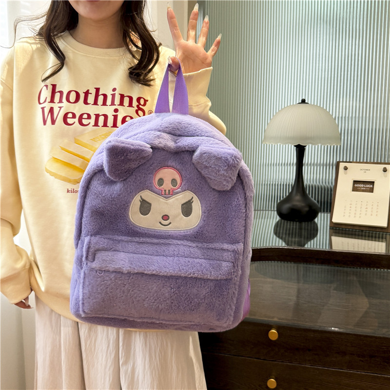 Backpack College Style Middle School Student High School Japanese and Korean Style Cartoon Versatile Mori Style Soft Girl Plush Cute Schoolbag