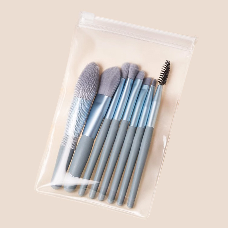 Macaron Matte Plastic Handle 8 Mini Makeup Brush Set Portable Soft Hair Makeup Brush Beauty Tools Wholesale