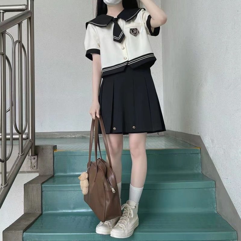 小萝莉日系学院风可盐可甜女学生水手服半身短裙班服校服套装女