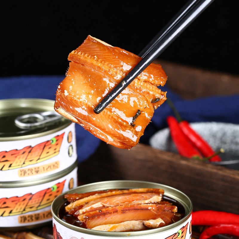 源头工厂新款烤鳗鱼罐头香辣蒲烧两种口味 月销千件 支持一件代发