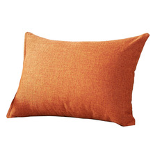 纯色腰枕沙发抱枕加厚亚麻靠垫客厅大号 60 70 80长方形靠枕床头
