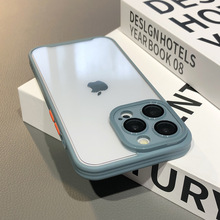 透明玻璃适用苹果15手机壳自带镜头膜iPhone14ProMax全包硬保护套