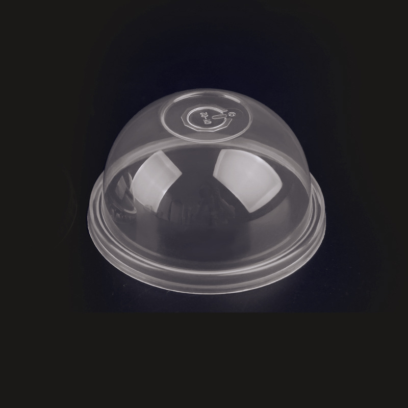 90口径注塑半圆杯盖创意塑料创意盖子一次性奶茶拱盖加厚新款透明