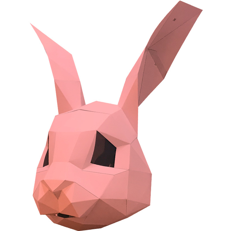 熊猫头套动物纸模创意可爱搞怪沙雕儿童面具diy拍照表演道具