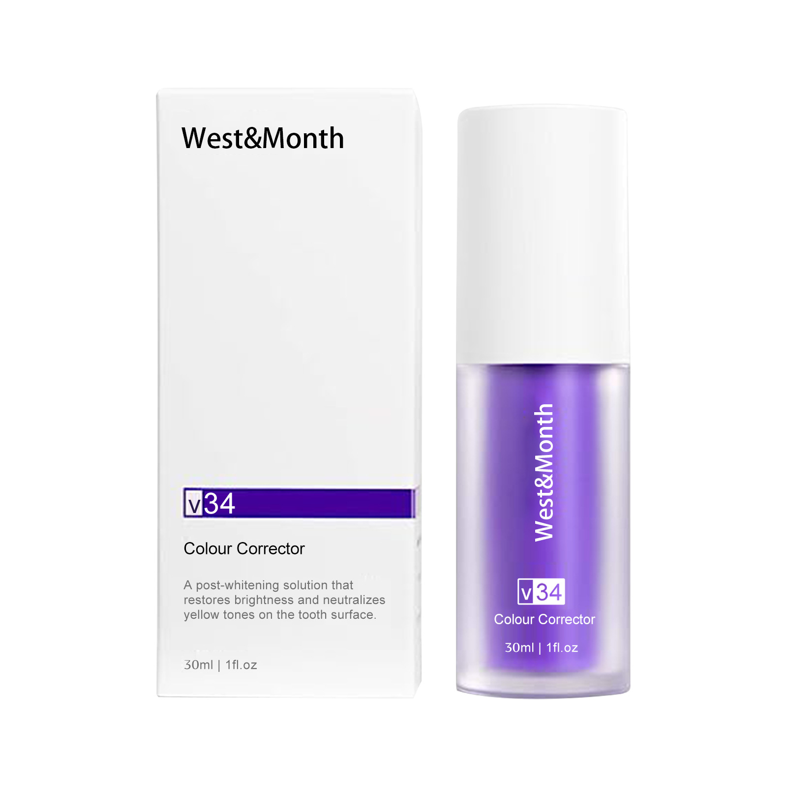 West & Month V34 Purple Teeth Whitening Toothpaste