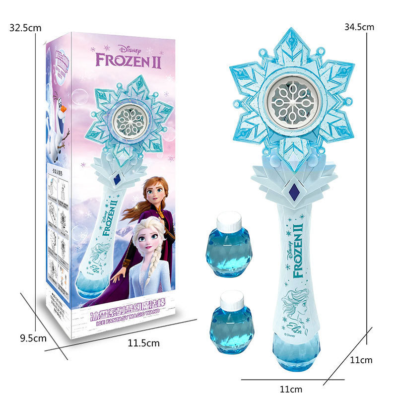 Genuine Disney Frozen Bubble Magic Wand Girl Fairy Electric Bubble Maker Girl Electric Toy