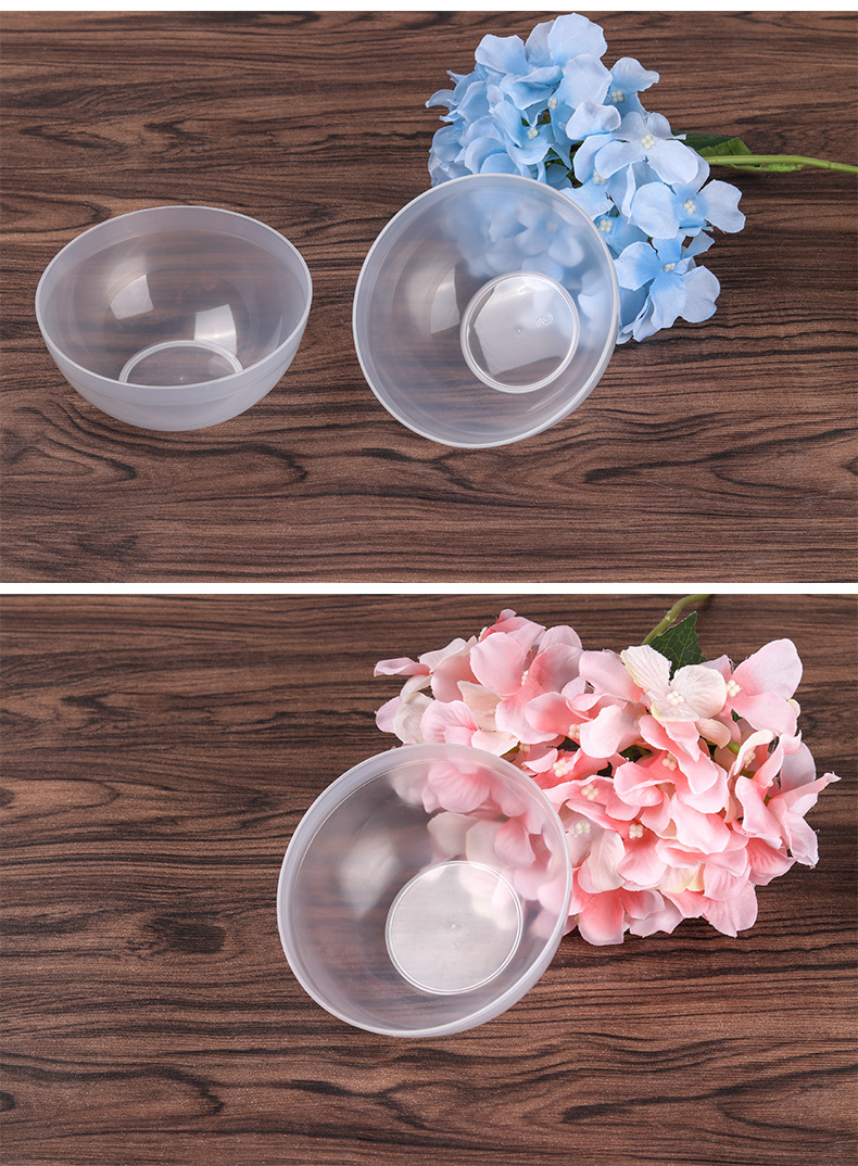 厂家2号透软面膜碗套装白色半透明小碗精油调膜碗美容院专用工具