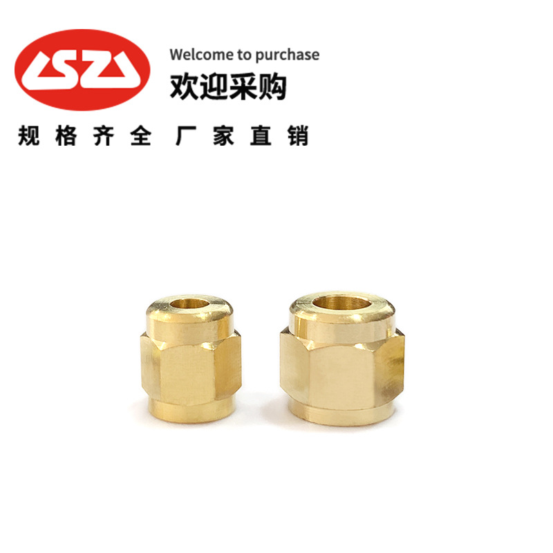 内丝螺帽PN4DPC单向阀计量件铜螺母接头 润滑接头M8*1M10*1