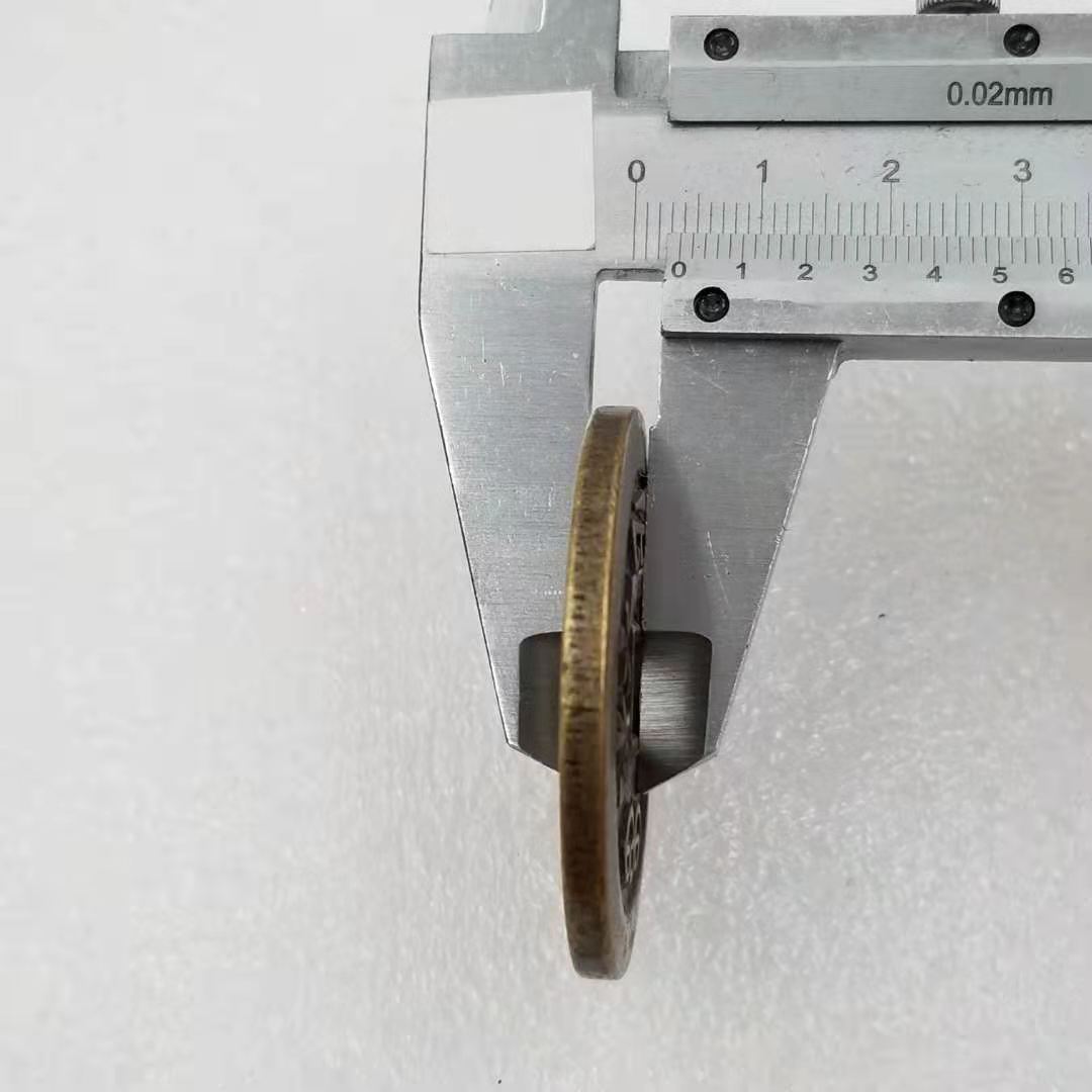 仿古加厚大清壹百黄铜铜钱花钱直径4.3cm/43mm厚3mmt53
