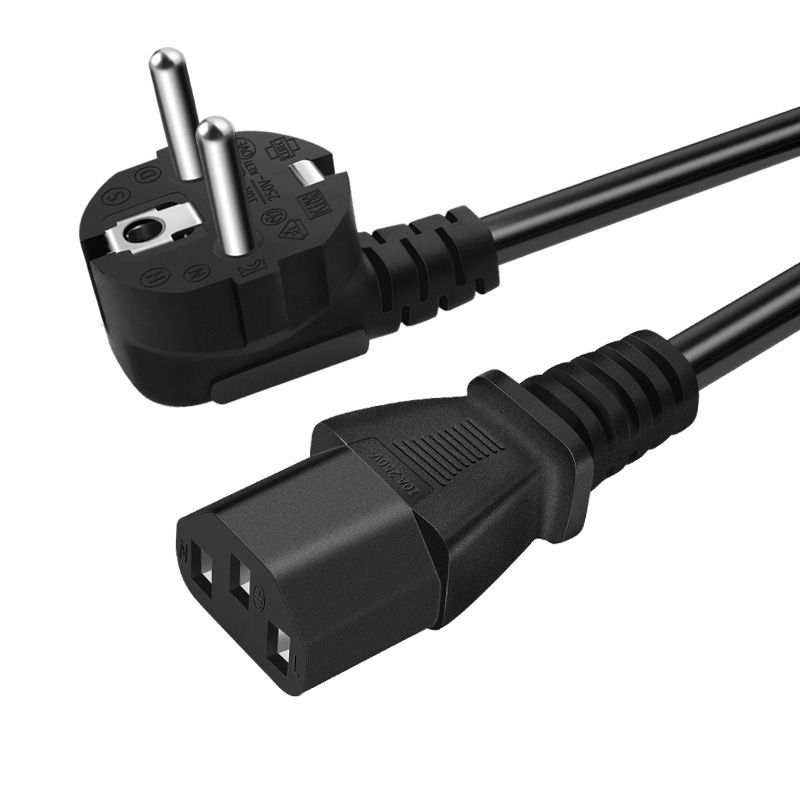 欧规三插品字尾电源线铜芯笔记本电脑插头连接线欧标3芯ac插头线