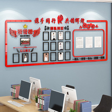 企业荣誉榜文化墙优秀员工风采照片展示墙团队激励标语办公室装饰