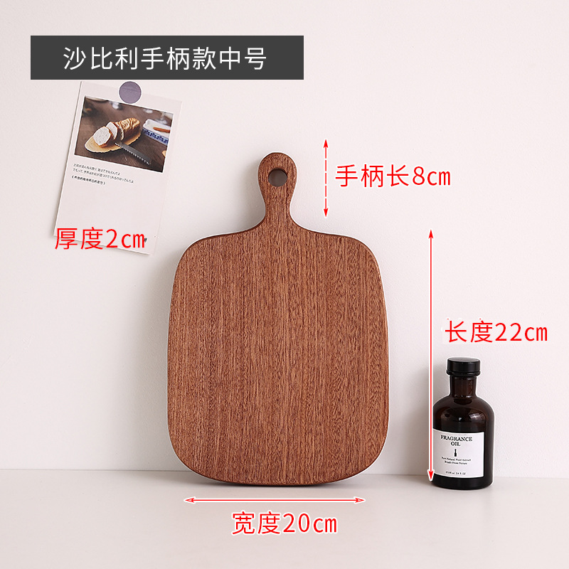 Tray Solid Wood Steak Plate Japanese Style Wooden Pizza Plate Steak Plate Tableware Wooden Tray Wood Tray Western Food Swing Plate