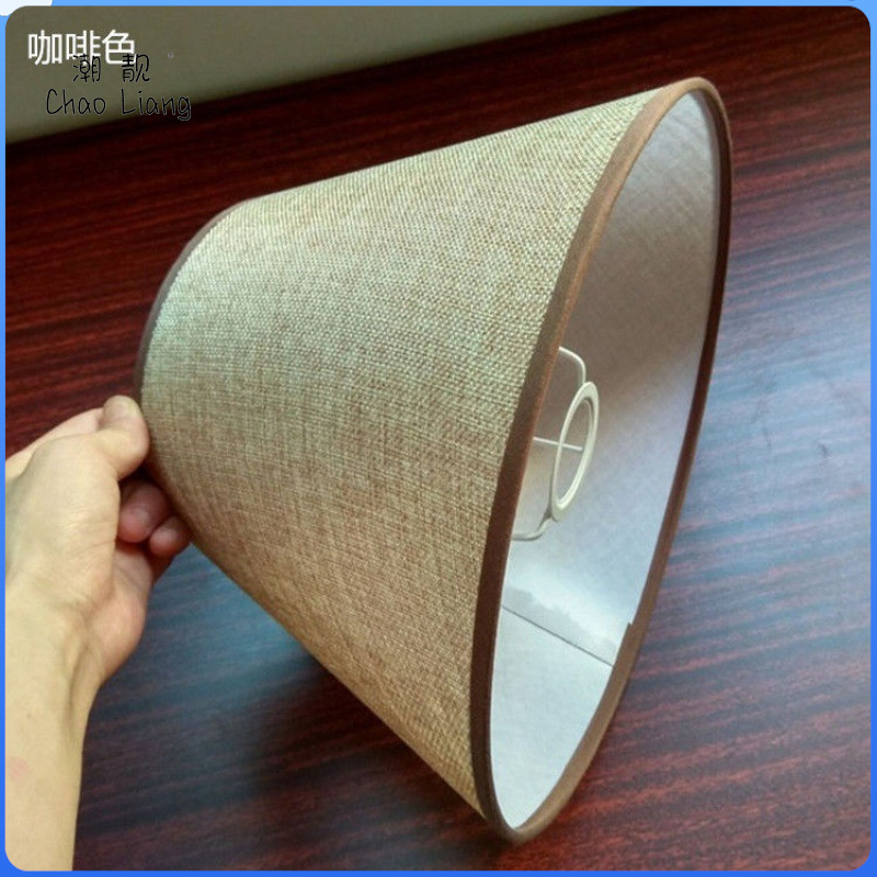 Lampshade E27 Accessories Linen Table Lamp Wall Lamp Shade DIY Bedroom Bedside Hotel Hotel Floor Lamp Shell One Piece Dropshipping