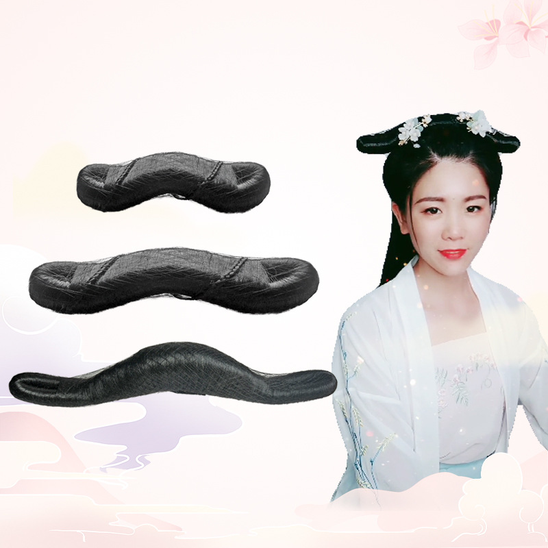 天衣坊古装假发包儿童玉人歌影楼写真格格旗头可弯曲汉服发棒发髻