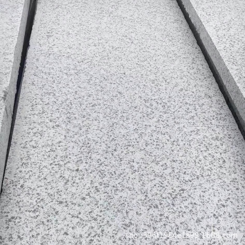 芝麻白石材花岗岩 白麻烧面铺地板 山东芝麻白石材厂