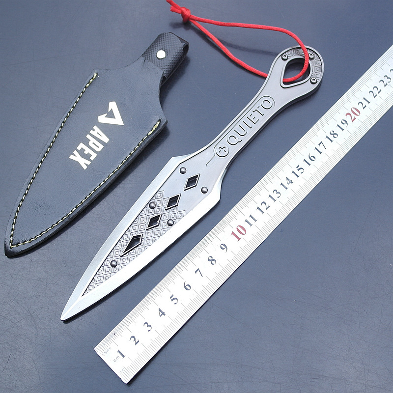 apex英雄游戏周边22cm恶灵传家宝苦无荧光版全金属模型玩具未开刃