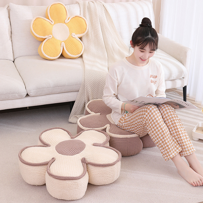 INS Futon Cushion Floor Flower Lazy Bay Window Backrest Bedroom and Household Tatami Thick Cushion
