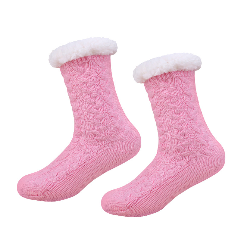 Winter Fleece-Lined Thickened Home Room Socks Adult Socks Dispensing Cold-Proof Non-Slip Snow Socks Lazy Warm-Keeping Socks