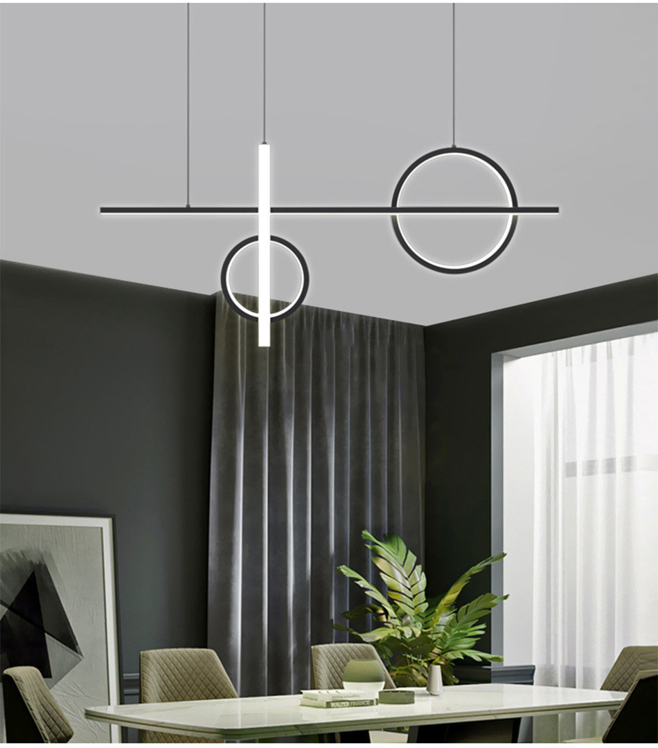 北欧线条吊灯定制不同颜色款式led铝材线条灯