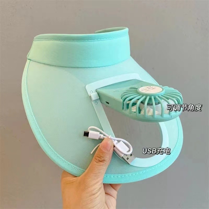 New Style Sun Hat with Fan USB Charging Big Brim Outdoor Summer Hat Sun Hats for Men and Women Parent-Child Sun Hat