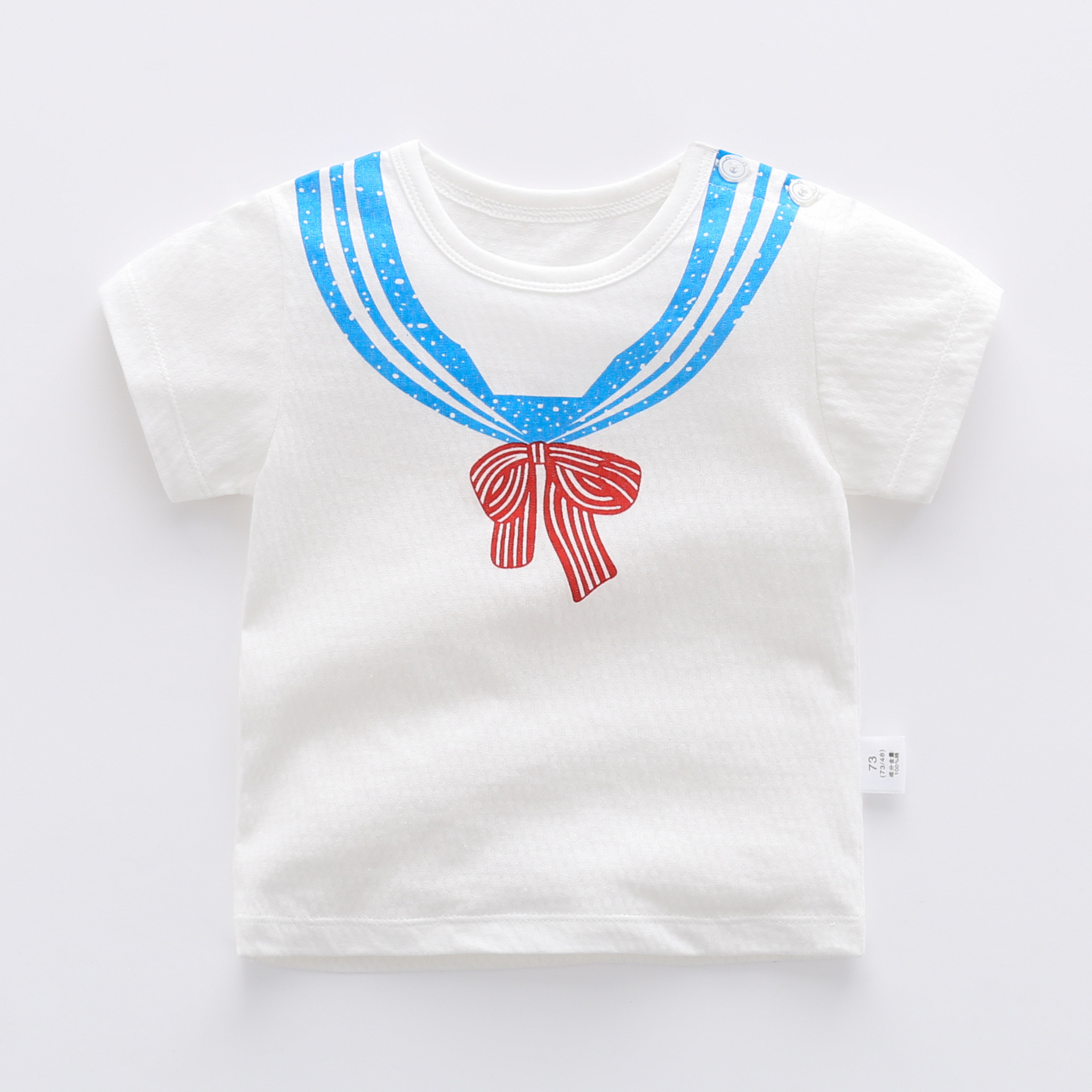 宝宝纯棉短袖t恤婴儿女童夏装薄款童装0岁1男童上衣3小童半袖儿童