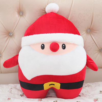 圣诞老人公仔毛绒玩具圣诞节活动礼物奖品糜鹿暖手抱枕跨境亚马逊