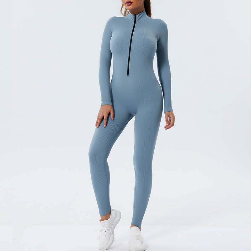 European and American Quick-Drying One-Piece Seamless Yoga Clothes Sports Suit Women's Tight Dance Fitness Yoga Bodysuit Yoga Pants
