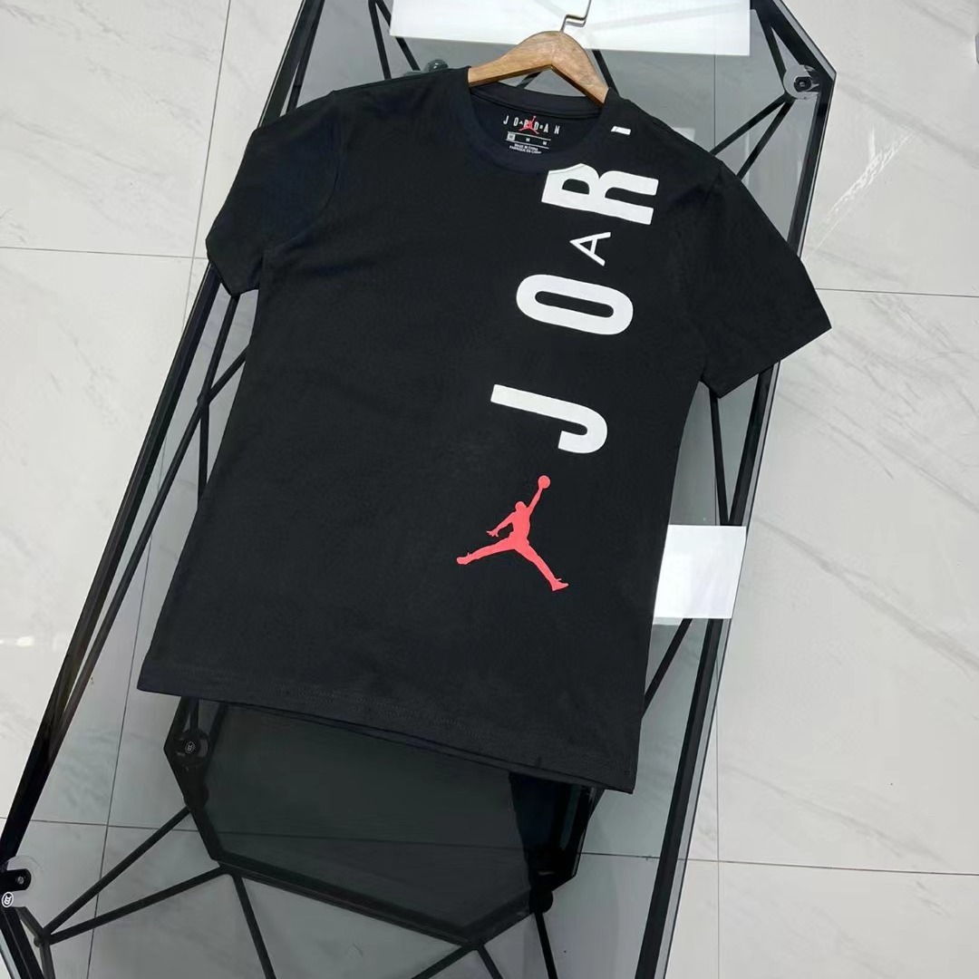 夏季新款乔丹aj短袖 前后大字母印花休闲运动男女情侣舒适时尚t恤