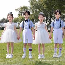 六一儿童合唱演出服男女童小学生朗诵礼服女童舞蹈蓬蓬裙表演服装