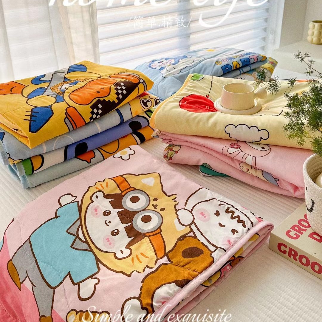 特价新款水洗棉夏凉被卡通儿童夏被可机洗幼儿园宝宝午睡空调被子
