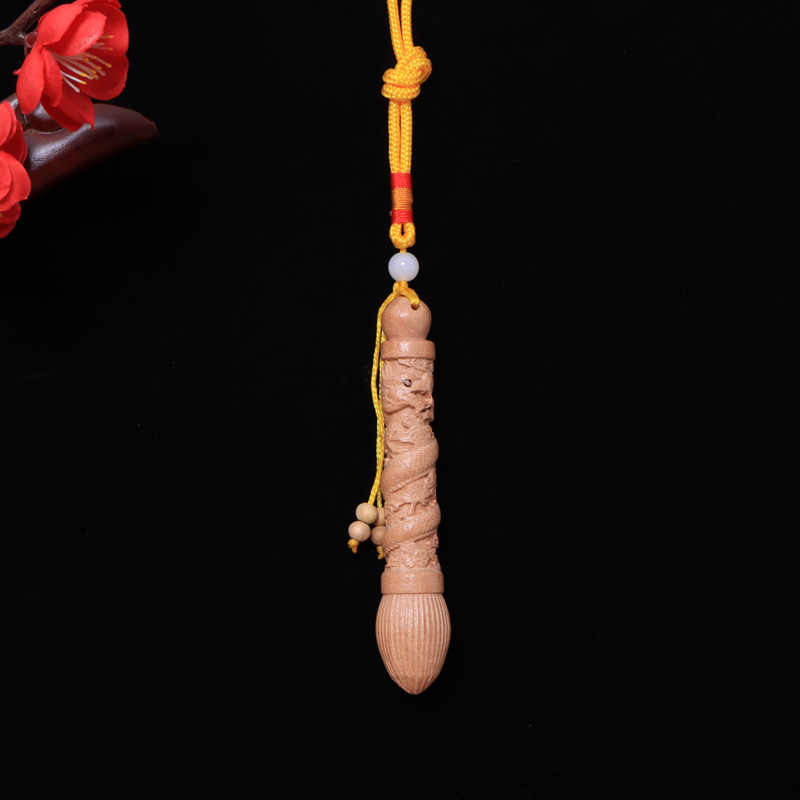 桃木细木棍手工雕刻 抓周道具,手工精雕木制品摆件