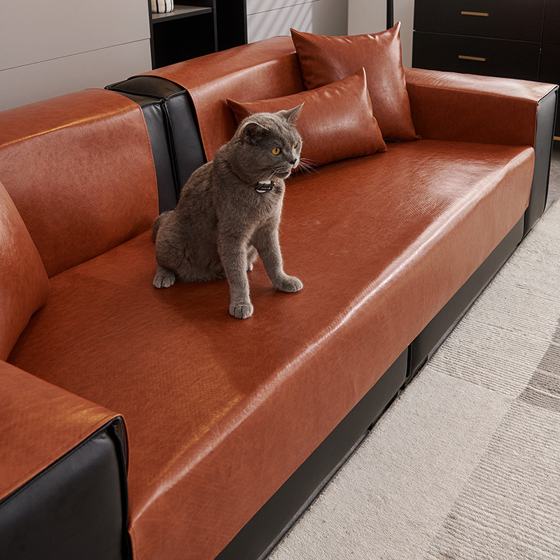 皮沙发垫四季通用2024新款沙发盖布真防滑轻奢高级感沙发防水坐垫