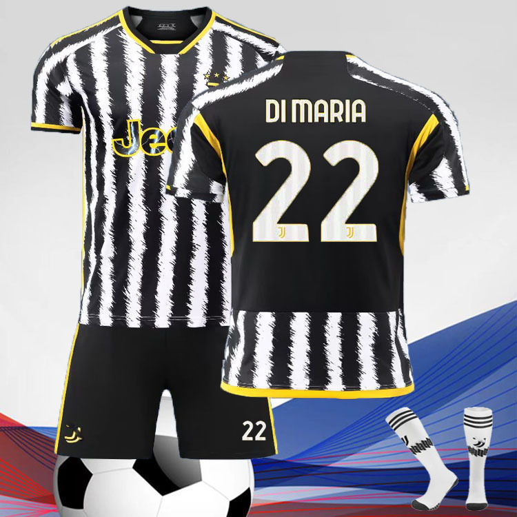 2324尤文球衣主场22号迪玛利亚10号博格巴成人套装童装足球服  袜