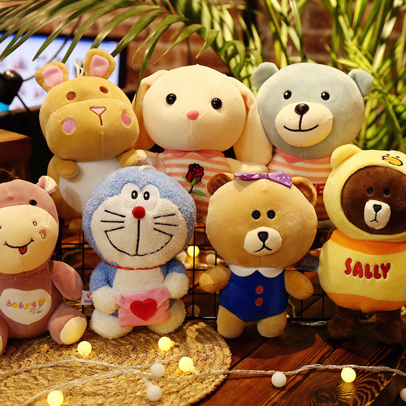 毛绒玩具批发八寸抓娃娃机公仔地摊毛绒玩具婚庆创意礼品抛洒玩偶