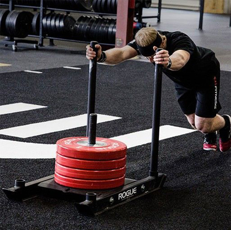 健身雪橇车能量车阻力爆发力训练推车拉车负重雪橇健身房负重装备