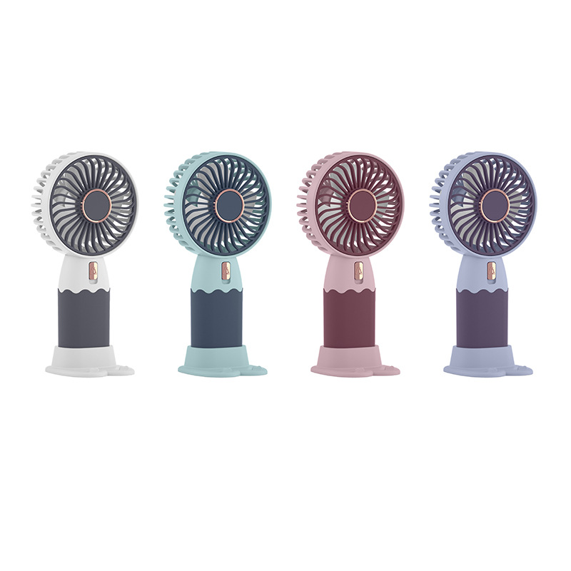 2023 New Handheld Mini Fan USB Portable Mute Small Gift Student Small Electric Fan Printed Logo