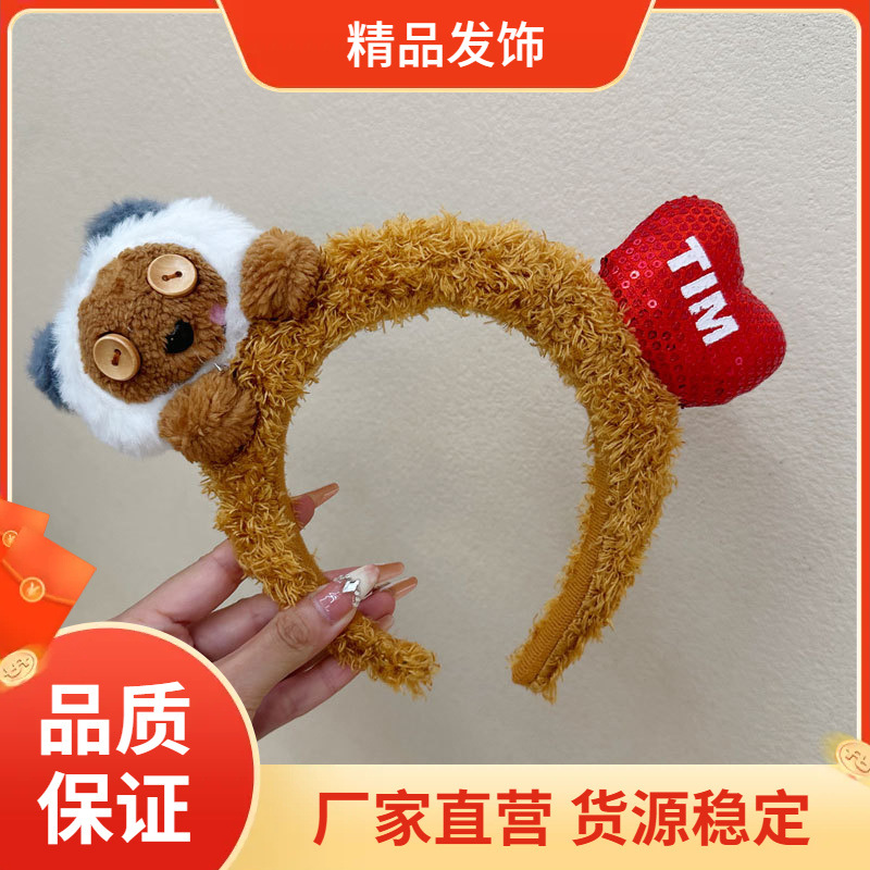 环球影城爆款周边小熊发箍卡通超萌少女拍照发箍游乐园头饰搞怪熊
