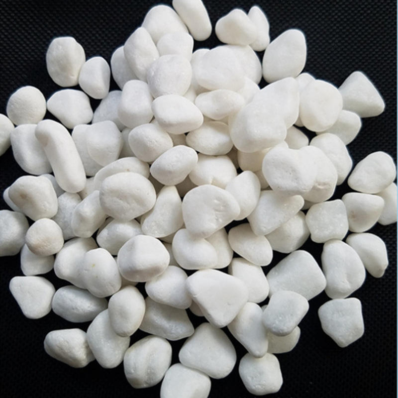 现货供应白石子机制白石子园艺白石子白碎石园林造景用白色鹅卵石