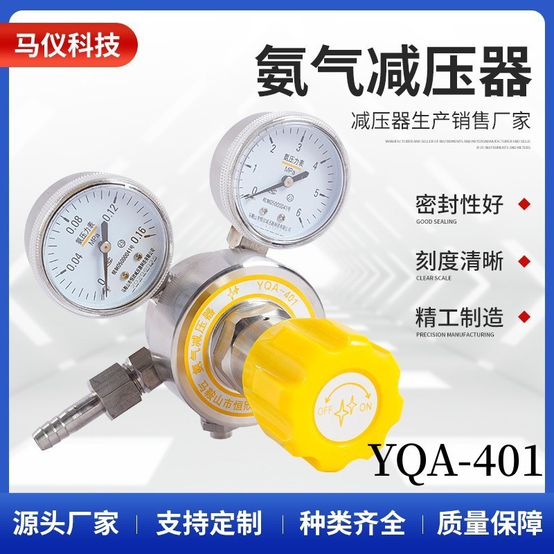 恒欣全不锈钢耐腐蚀氨气减压阀压力表工业减压器YQA-401