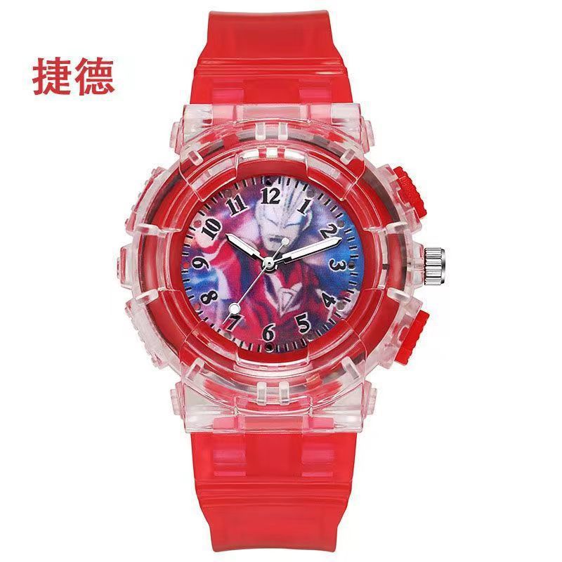 Colorful Luminous Watch Children's Watch Cartoon DiGa Siro Altman Watch Student Watch Sports Drop-Resistant Watch