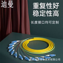 12芯方头束状尾纤SC/LC/FC单模束状尾纤跳纤圆头光纤跳线束状尾缆