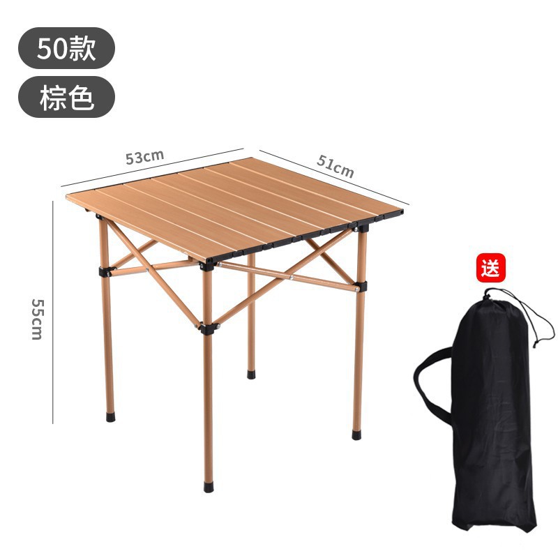 Outdoor Folding Table Camping Table Portable Aluminum Alloy Egg Roll Table Camping Table Multi-Functional round Picnic Table Picnic Table