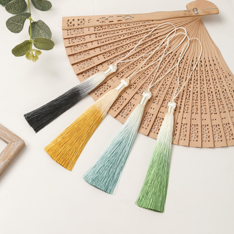 13cm Color Gradient Color Tassel Fringe Long DIY Flute Fan Tassel Headwear Tassel Tassel