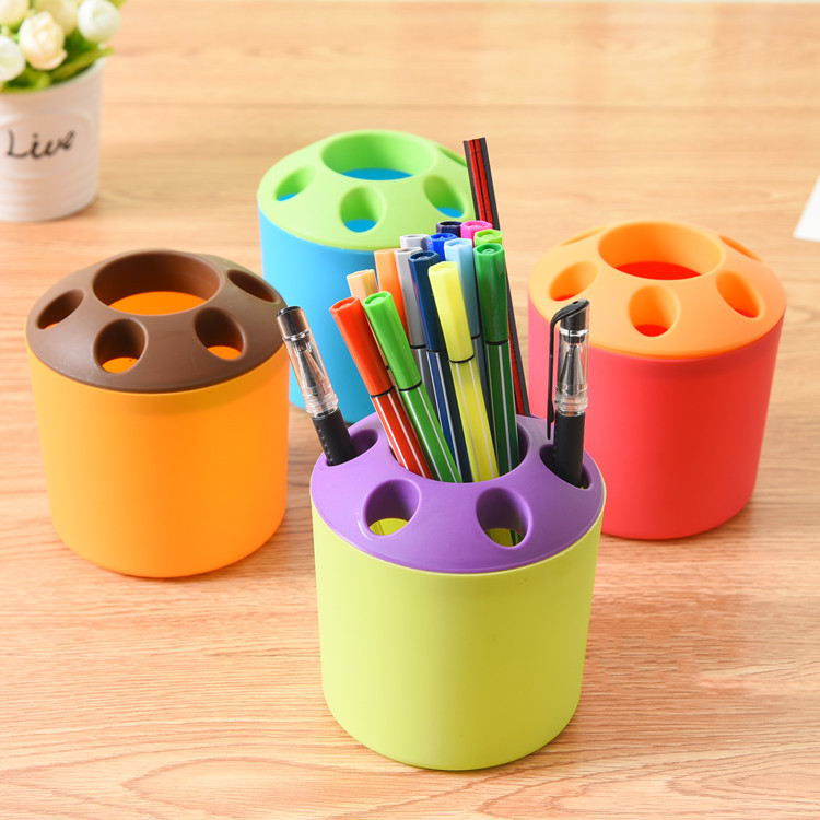 Creative Porous Couple Plastic Toothbrush Holder Pen Holder