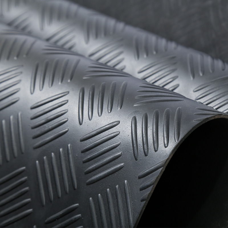 防滑橡胶板五杠橡胶垫耐油圆扣柳叶橡胶板室外条纹圆点减震橡胶板