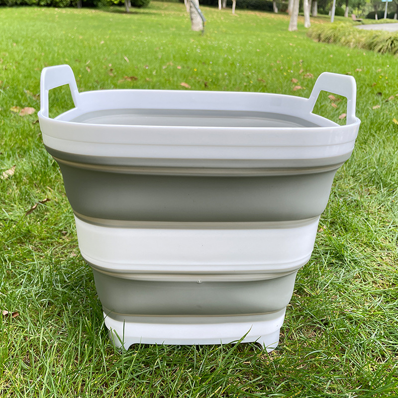 便携式折叠水桶 伸缩桶塑料桶车载洗车桶折叠冰桶 户外旅行钓鱼桶