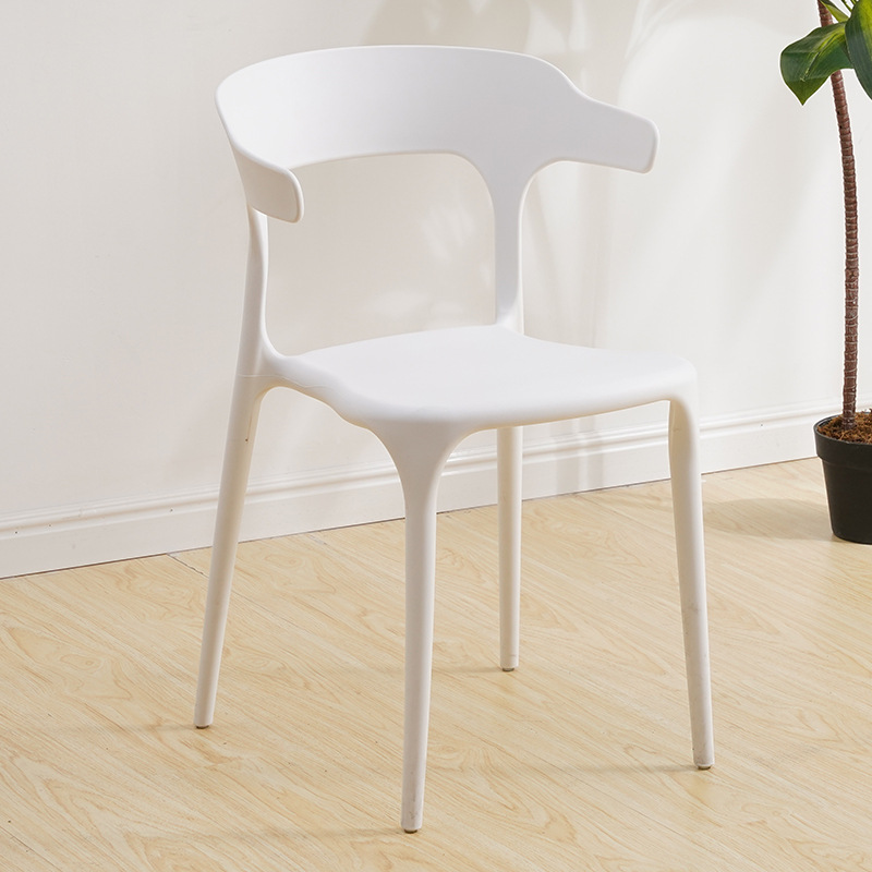 Horn Chair Backrest for Dining Chair Home Internet Celebrity Desk Plastic Stool Lazy Leisure Simple Thickened Nordic Office